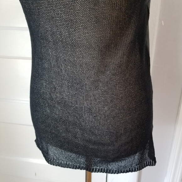 Bebe Genuine Leather and Mesh Racerback Top, Size S - Picture 12 of 14